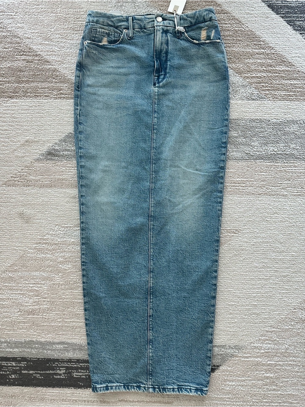 Good American Tube Maxi Denim Skirt in Indigo 357 Size 6/28 NWT